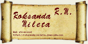 Roksanda Mileta vizit kartica